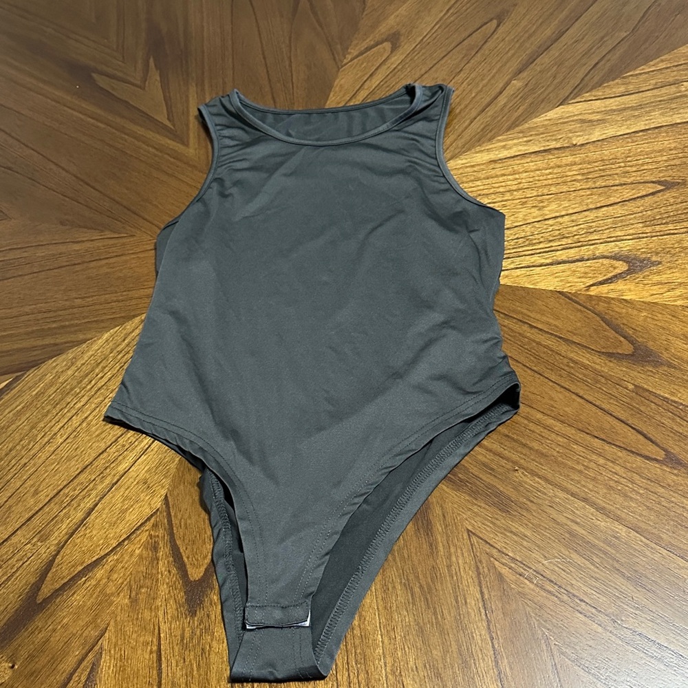 SHEIN Sleek Black One-Piece Bodysuit